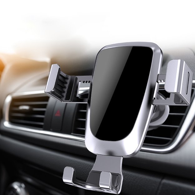 Gravity smartphone car holder, black air vent grille (YC08) 13