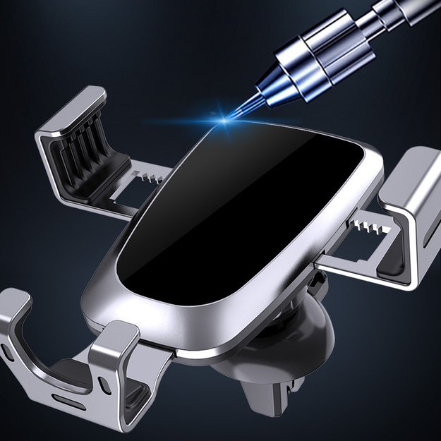 Gravity smartphone car holder, black air vent grille (YC08) 18