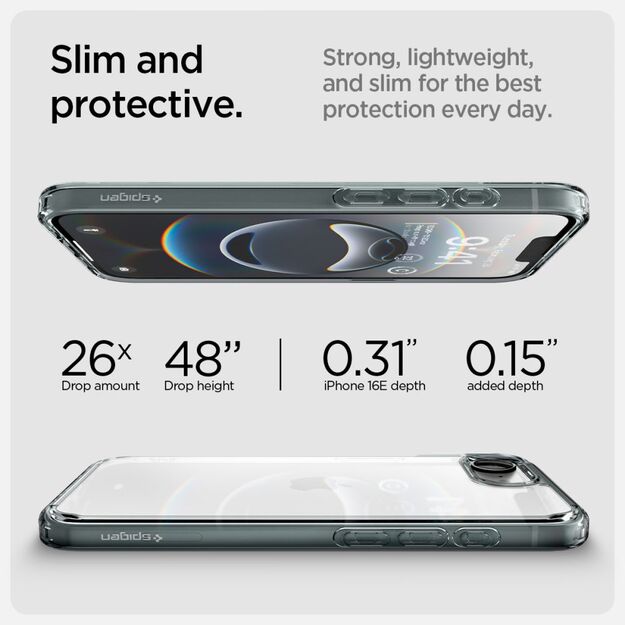 Spigen Ultra Hybrid Case for iPhone 16e - Gray 14