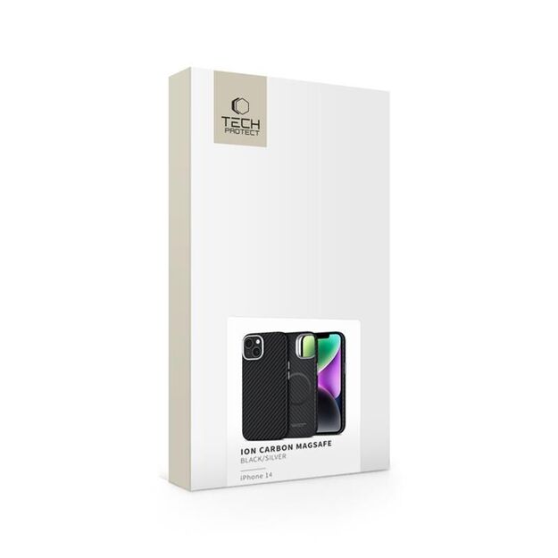 Tech-Protect Ion Carbon MagSafe Case for iPhone 14 - Black 5