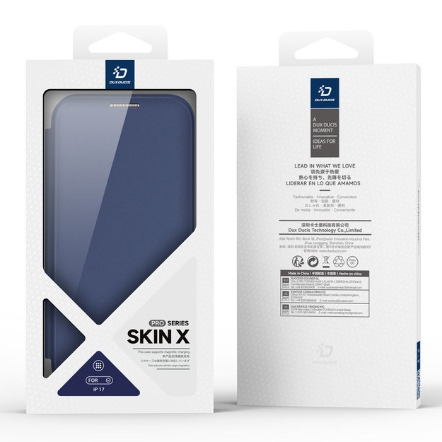Dux Ducis Skin X Pro iPhone 17 Air Case with MagSafe and Wallet - Blue 10