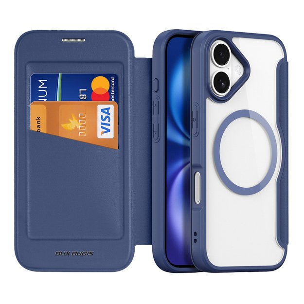 Dux Ducis Skin X Pro iPhone 17 Air Case with MagSafe and Wallet - Blue 1