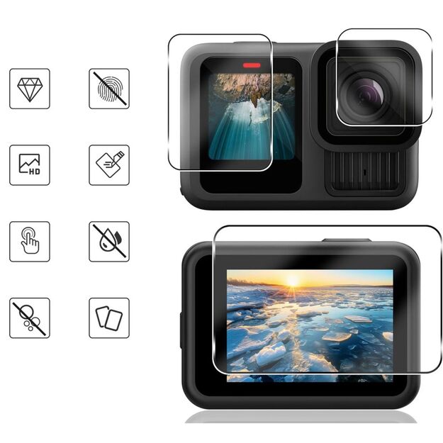Tech-Protect Glass Fit+ 2-pack tempered glass for GoPro Hero 13 - transparent 1