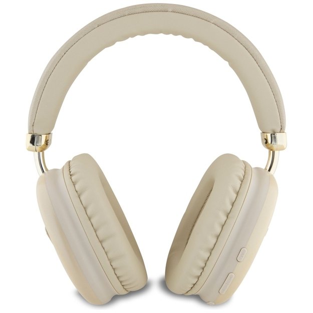 Guess Bluetooth 5.3 Metallic Triangle Logo Gold Over-Ear Headphones 2