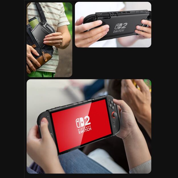 Supcase Crystal Case for Nintendo Switch 2 - Transparent Black 5