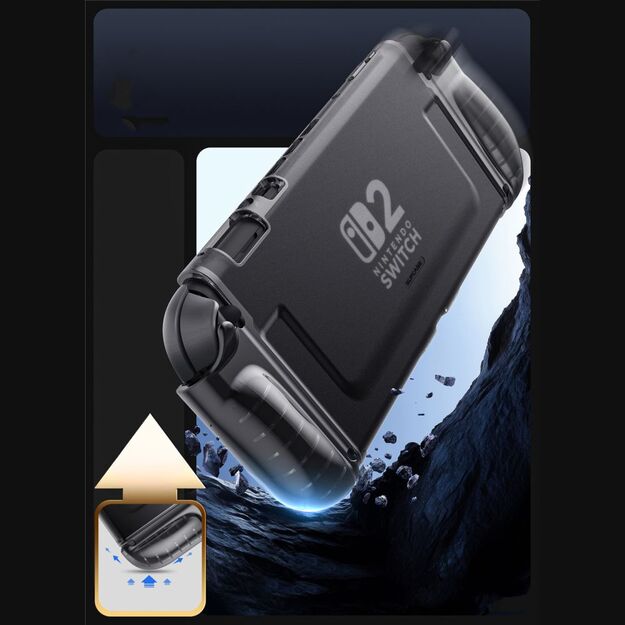 Supcase Crystal Case for Nintendo Switch 2 - Transparent Black 3