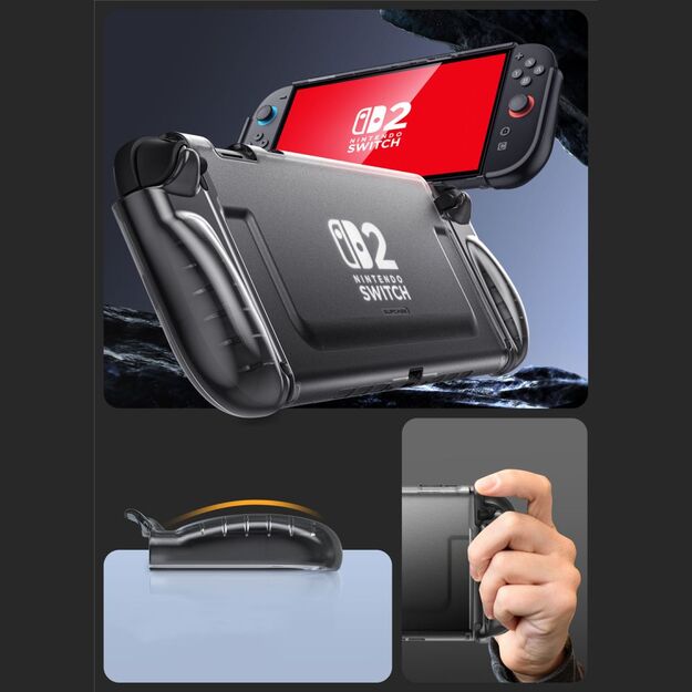 Supcase Crystal Case for Nintendo Switch 2 - Transparent Black 4