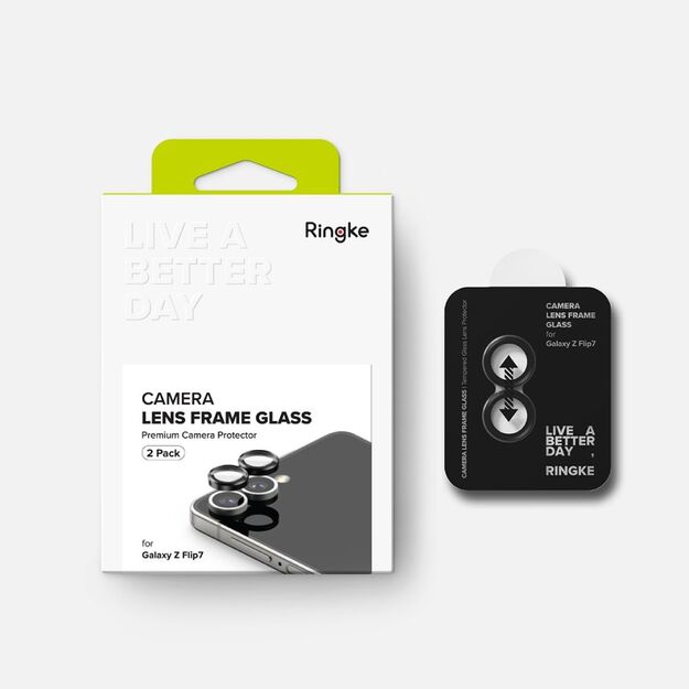 Ringke Camera Frame Protector 2-pack for Samsung Galaxy Z Flip 7 - Black 7