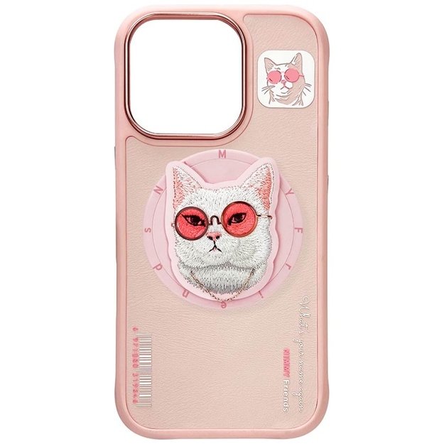 Nimmy Glasses Cool Cat MagSafe Case for iPhone 16 Pro - Pink 5