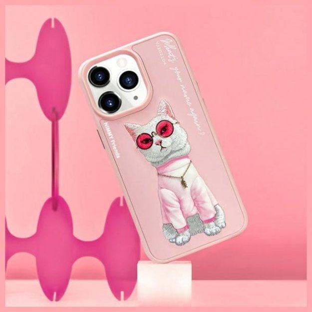 Nimmy Glasses Cool Cat Case for iPhone 15 Pro - Pink 9
