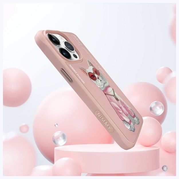 Nimmy Glasses Cool Cat Case for iPhone 15 Pro - Pink 7