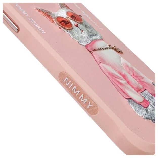 Nimmy Glasses Cool Cat Case for iPhone 15 Pro - Pink 4