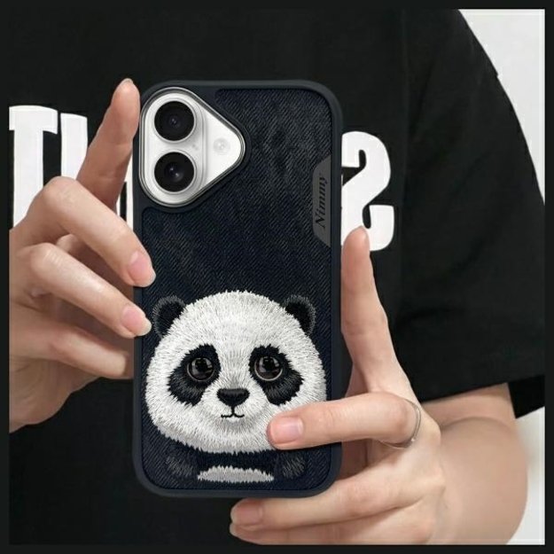 Nimmy Big Eyed Pet 2.0 Panda case for iPhone 16 - black 10