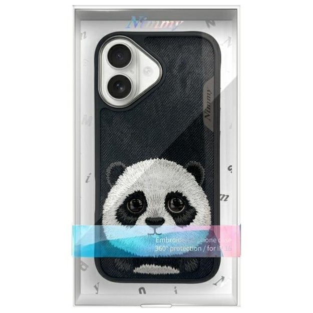 Nimmy Big Eyed Pet 2.0 Panda case for iPhone 16 - black 11