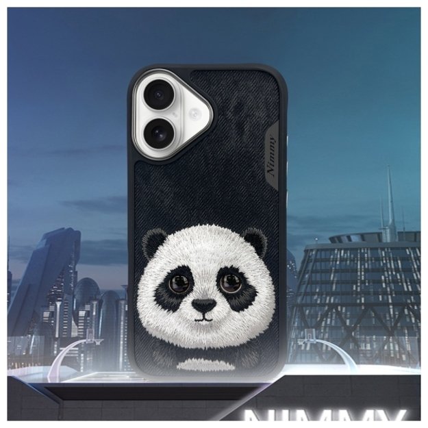 Nimmy Big Eyed Pet 2.0 Panda case for iPhone 16 - black 9