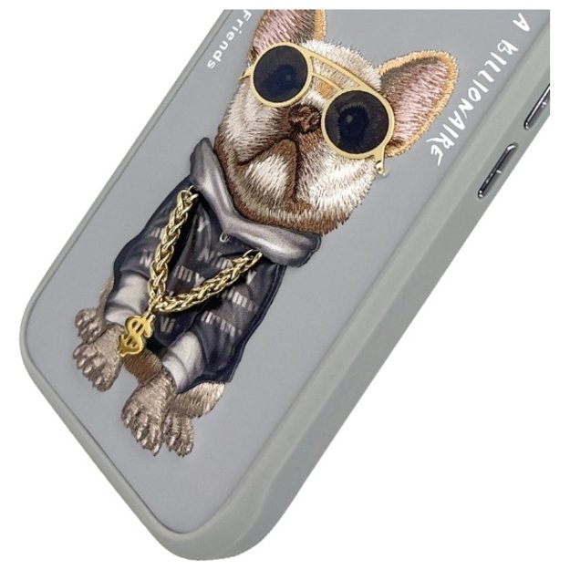 Nimmy Glasses Cool Dog iPhone 16 Case - Gray 6
