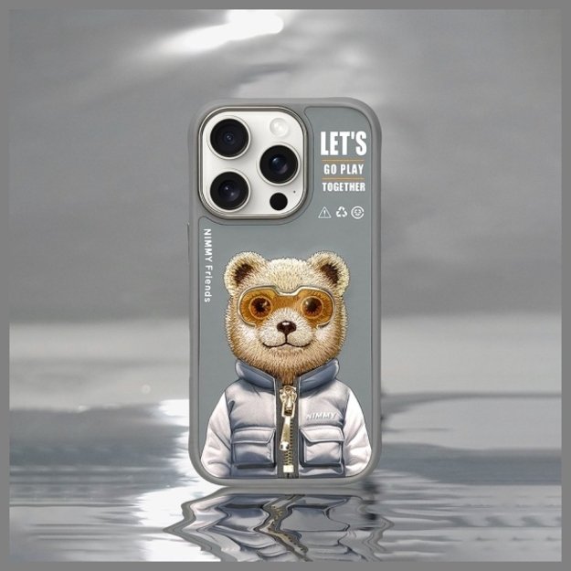 Nimmy Cool&amp Cute 2.0 Bear Case for iPhone 16 Pro - Gray 7