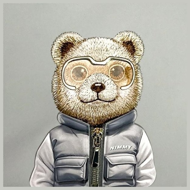 Nimmy Crossbody Cool&amp Cute 2.0 Bear Shoulder Bag - Gray 2