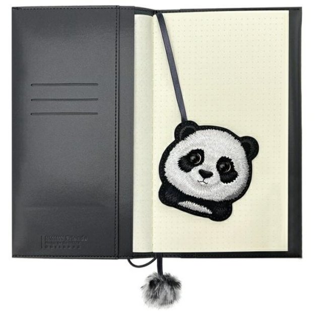 Nimmy Big Eyed Pet 2.0 Panda 2-in-1 Notebook + Pen Set - Black 3