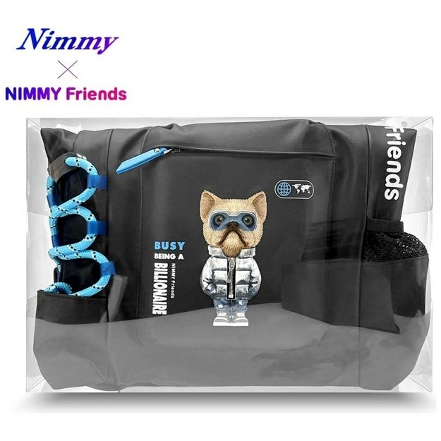 Nimmy Cool&amp Cute 2.0 Dog Laptop Backpack - Black 12