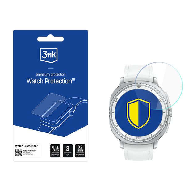 3mk Watch Protection FlexibleGlass hybrid glass on Samsung Galaxy Watch 8 Classic