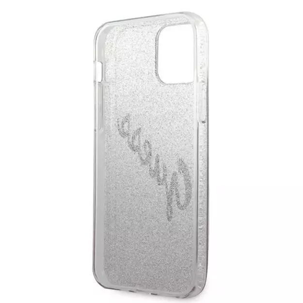 Guess GUHCP12LPCUGLSPI iPhone 12 Pro Max 6.7&quot  pink/pink hardcase Glitter Gradient Script 12