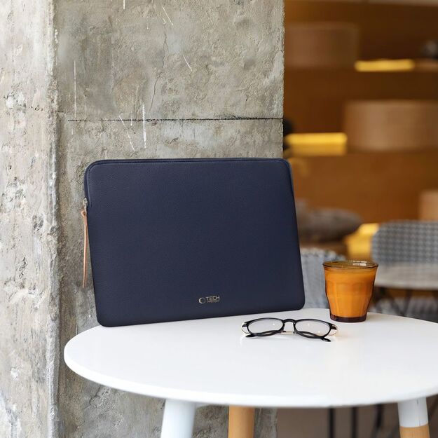 Tech-Protect Fleece Laptop Bag 15-16 - Navy Blue 8