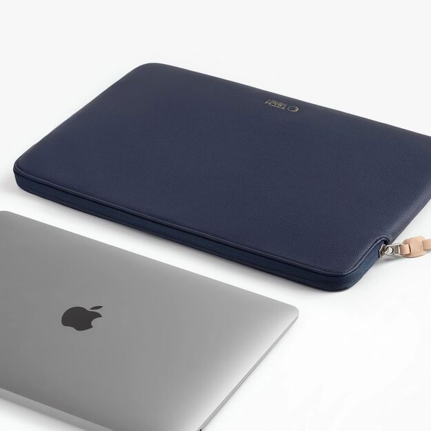Tech-Protect Fleece Laptop Bag 15-16 - Navy Blue 3