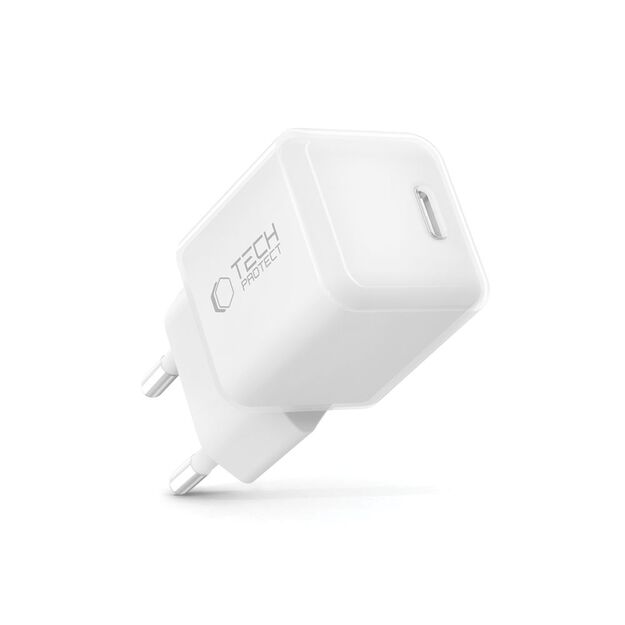 Tech-Protect NCM25 USB-C PD 25W Wall Charger - White 1