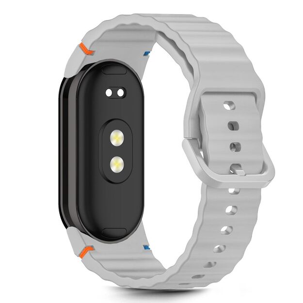 Tech-Protect Silicone Sport Strap for Xiaomi Smart Band 8 / 9 / 10 / NFC - Gray 2