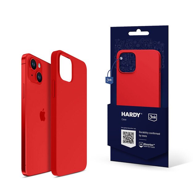 3mk Hardy Silicone MagCase for iPhone 14 Plus - red