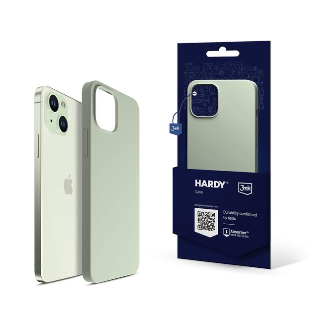 3mk Hardy Silicone MagCase for iPhone 15 Plus - green