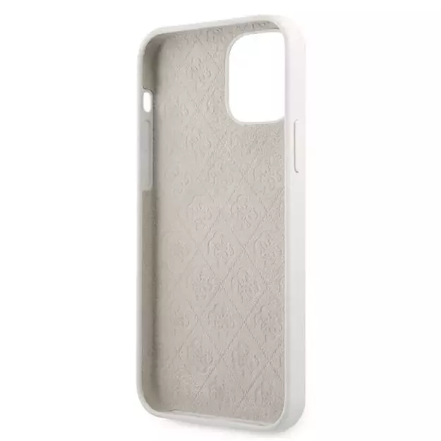 Guess GUHCP12SLSLMGWH iPhone 12 mini 5.4&quot  white/white hardcase Metal Logo Script 13