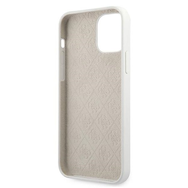 Guess GUHCP12SLSLMGWH iPhone 12 mini 5.4&quot  white/white hardcase Metal Logo Script 6