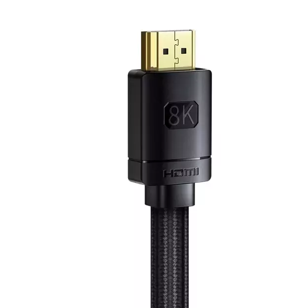 Baseus HDMI 2.1 Cable 8K 60 Hz 48 Gbps / 4K 120 Hz / 2K 144 Hz 3D eARC QMS Dynamic HDR VRR ALLM 3 m black (CAKGQ-L01) 2
