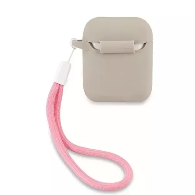 Guess GUACA2LSVSGP AirPods cover gray pink/grey pink Silicone Vintage 1