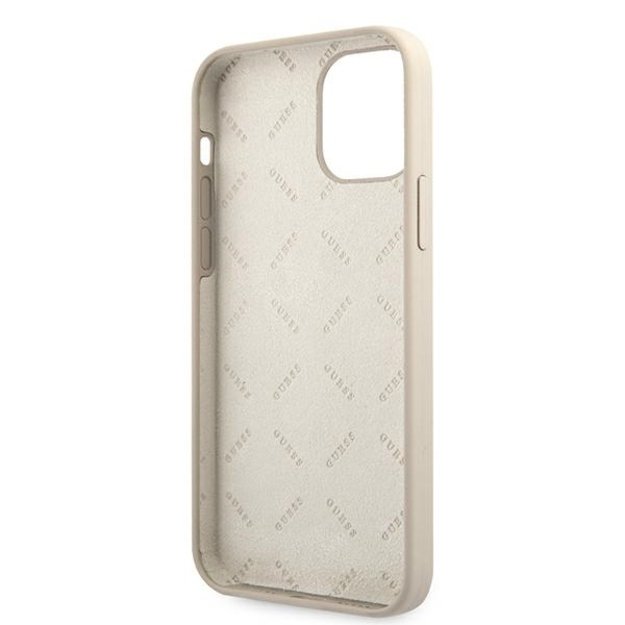 Guess GUHCP12LLSVSGP iPhone 12 Pro Max 6.7&quot  gray pink/grey pink hardcase Silicone Vintage 13