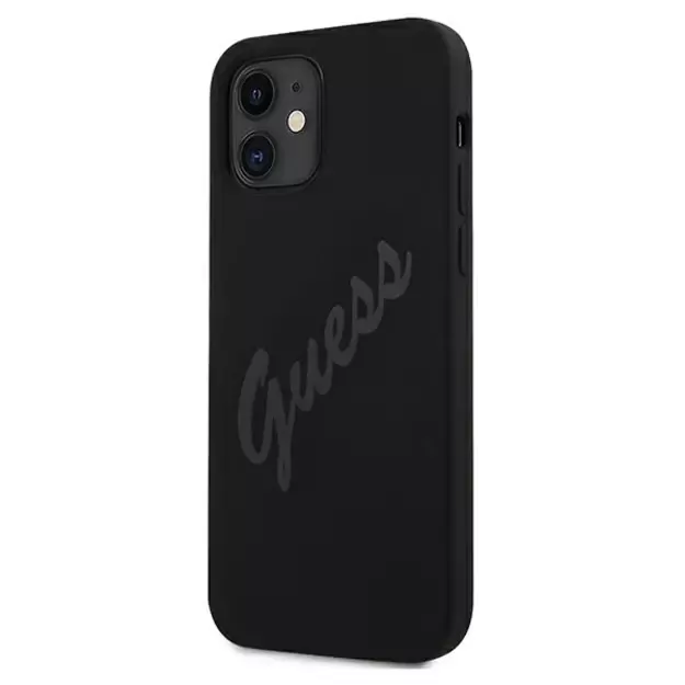 Guess GUHCP12SLSVSBK iPhone 12 mini 5.4&quot  black/black hardcase Script Vintage 3