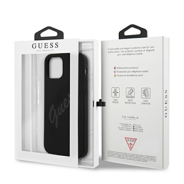 Guess GUHCP12SLSVSBK iPhone 12 mini 5.4&quot  black/black hardcase Script Vintage 1
