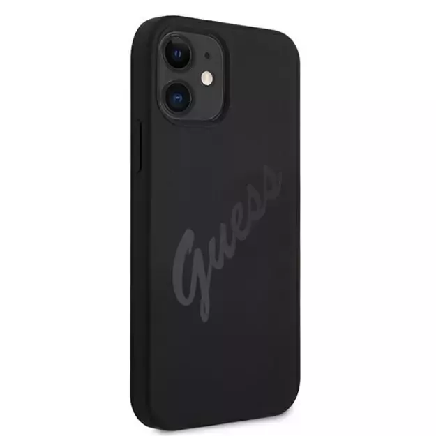 Guess GUHCP12SLSVSBK iPhone 12 mini 5.4&quot  black/black hardcase Script Vintage 5