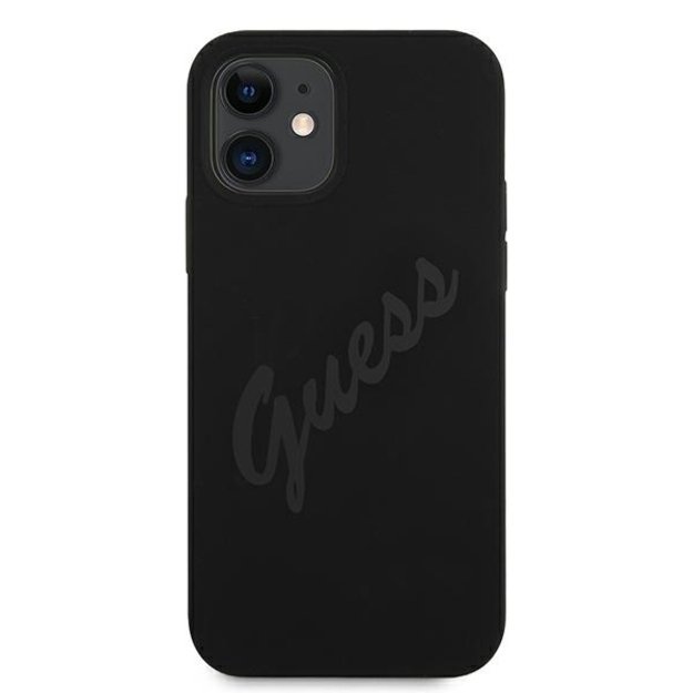 Guess GUHCP12SLSVSBK iPhone 12 mini 5.4&quot  black/black hardcase Script Vintage 11
