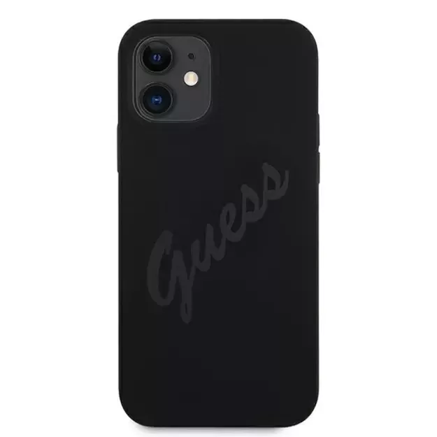 Guess GUHCP12SLSVSBK iPhone 12 mini 5.4&quot  black/black hardcase Script Vintage 4
