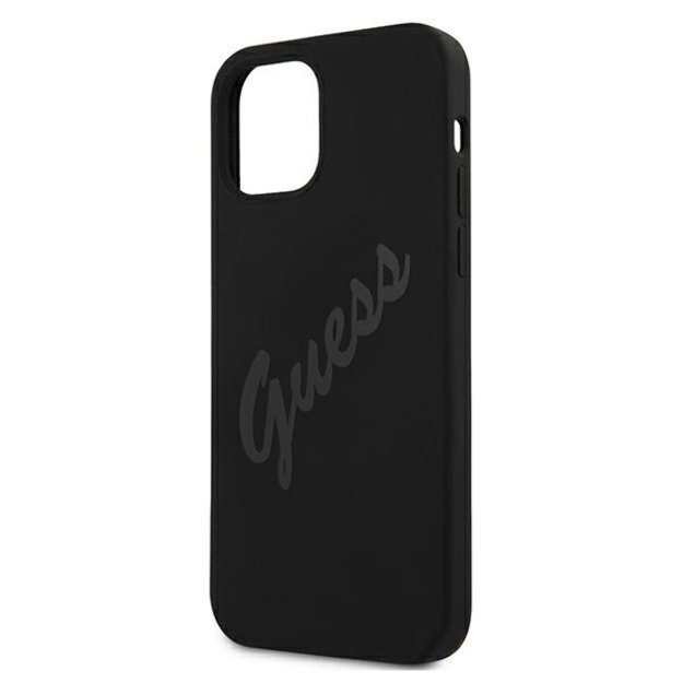 Guess GUHCP12SLSVSBK iPhone 12 mini 5.4&quot  black/black hardcase Script Vintage 13
