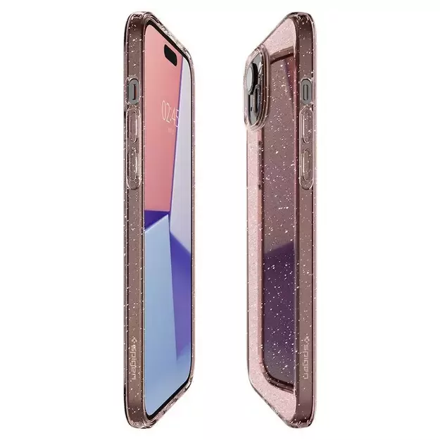 Spigen Liquid Crystal Glitter iPhone 15 Plus Case - Pink/Clear 21