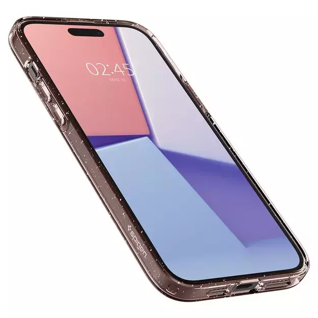 Spigen Liquid Crystal Glitter iPhone 15 Plus Case - Pink/Clear 25