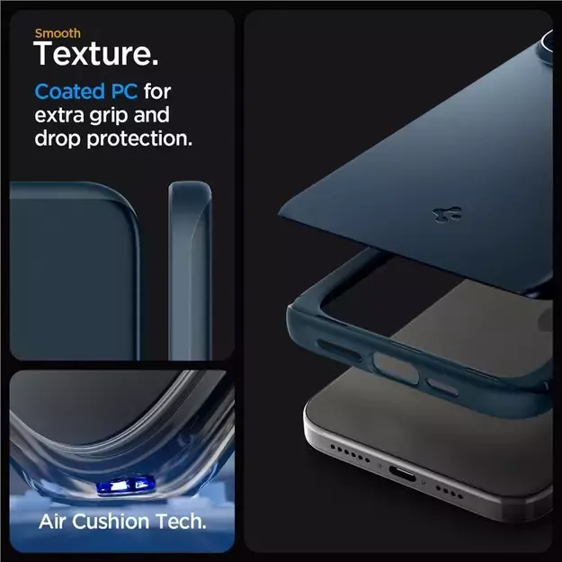 Spigen Thin Fit iPhone 15 Pro Max Case - Black Metal 23