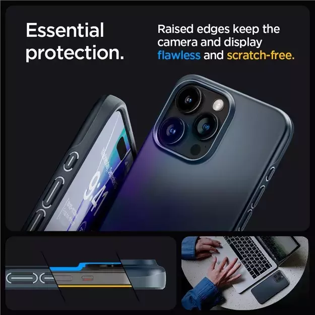 Spigen Thin Fit iPhone 15 Pro Max Case - Black Metal 25