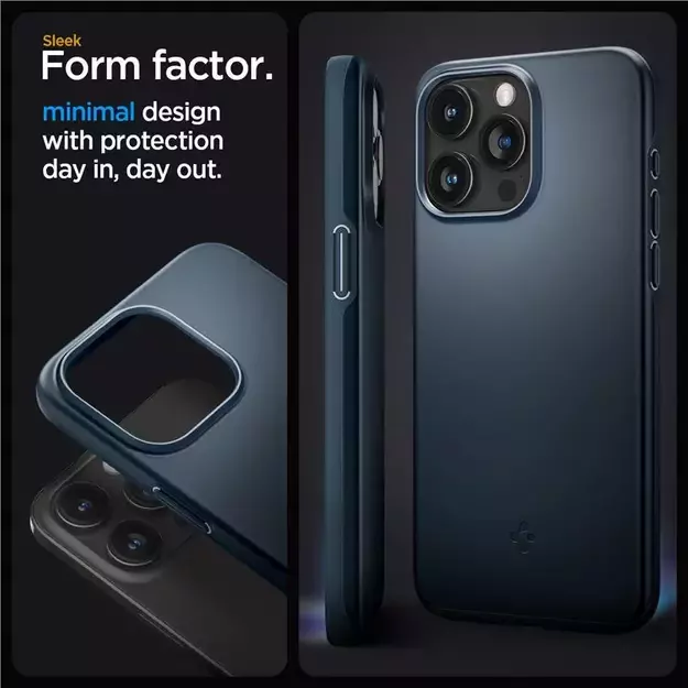 Spigen Thin Fit iPhone 15 Pro Max Case - Black Metal 21