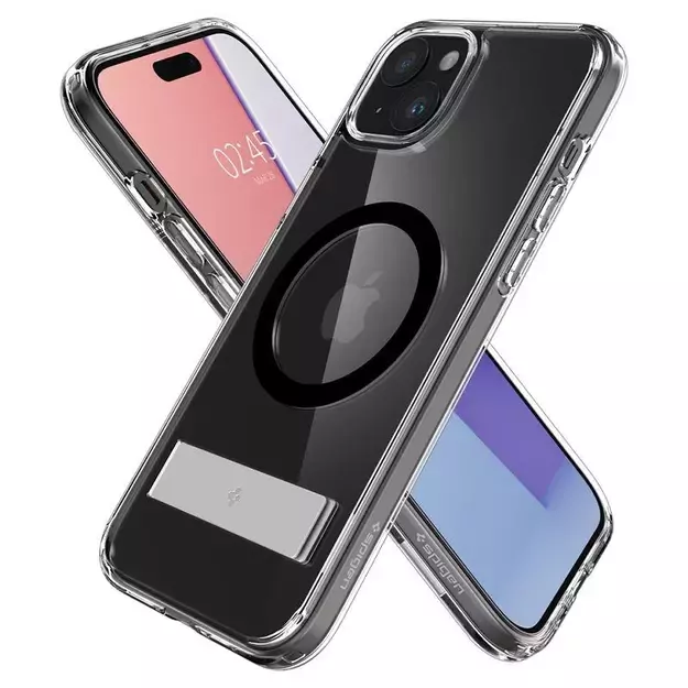 Spigen Ultra Hybrid S MagSafe Case with Stand for iPhone 15 - Black 23
