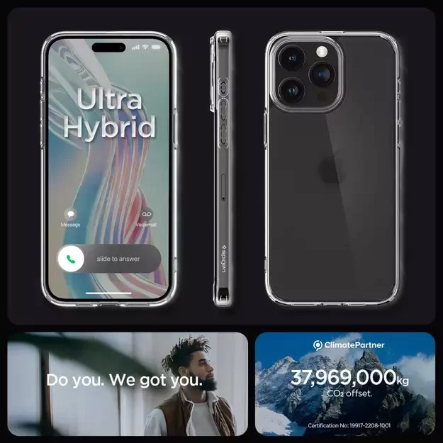 Spigen Ultra Hybrid iPhone 15 Pro Case - Clear Matte 24